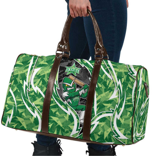 Melbourne Stars Travel Bag Flaming Lightning Storm Geometric Sports Mascot Art