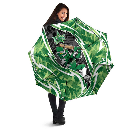 Melbourne Stars Umbrella Flaming Lightning Storm Geometric Sports Mascot Art
