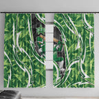 Melbourne Stars Window Curtain Flaming Lightning Storm Geometric Sports Mascot Art