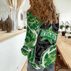 Melbourne Stars Women Casual Shirt Flaming Lightning Storm Geometric Sports Mascot Art