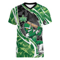 Melbourne Stars Women V-Neck T-Shirt Flaming Lightning Storm Geometric Sports Mascot Art