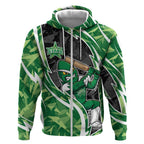 Melbourne Stars Zip Hoodie Flaming Lightning Storm Geometric Sports Mascot Art