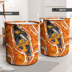 Perth Scorchers Laundry Basket Flaming Lightning Storm Geometric Sports Mascot Art