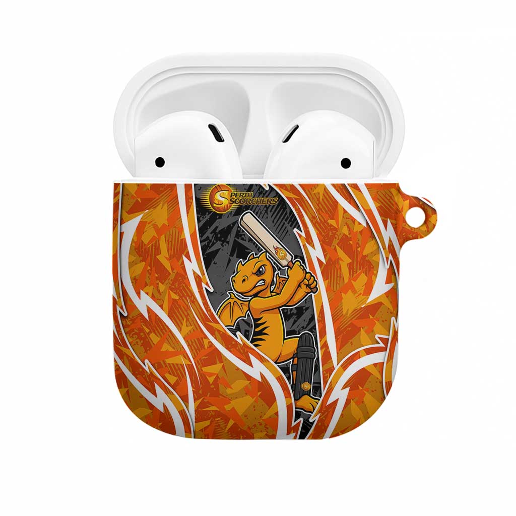 Perth Scorchers AirPods Case Flaming Lightning Storm Geometric Sports Mascot Art