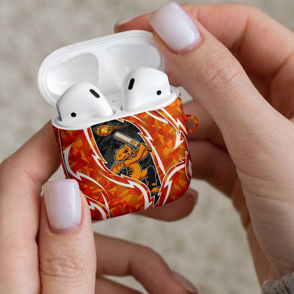 Perth Scorchers AirPods Case Flaming Lightning Storm Geometric Sports Mascot Art