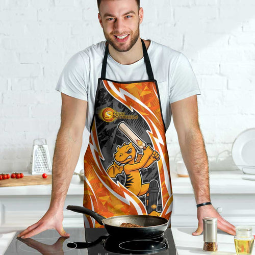 Perth Scorchers Apron Flaming Lightning Storm Geometric Sports Mascot Art
