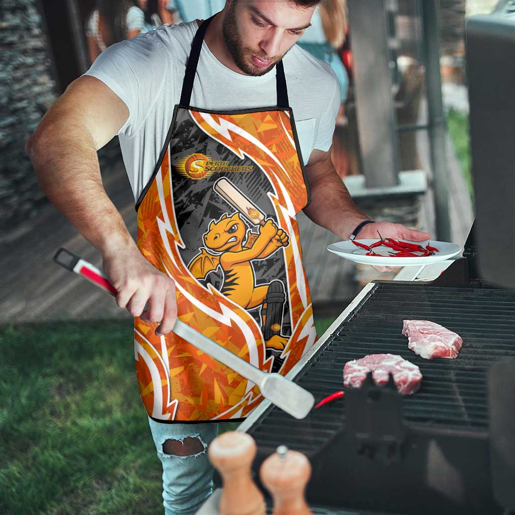 Perth Scorchers Apron Flaming Lightning Storm Geometric Sports Mascot Art