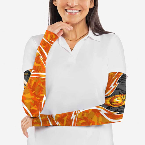 Perth Scorchers Arm Sleeves Flaming Lightning Storm Geometric Sports Mascot Art