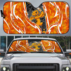Perth Scorchers Auto Sun Shade Flaming Lightning Storm Geometric Sports Mascot Art