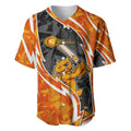 Perth Scorchers Baseball Jersey Flaming Lightning Storm Geometric Sports Mascot Art