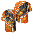Perth Scorchers Baseball Jersey Flaming Lightning Storm Geometric Sports Mascot Art