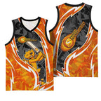 Perth Scorchers Basketball Jersey Flaming Lightning Storm Geometric Sports Mascot Art