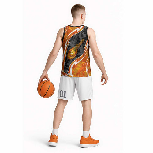 Perth Scorchers Basketball Jersey Flaming Lightning Storm Geometric Sports Mascot Art