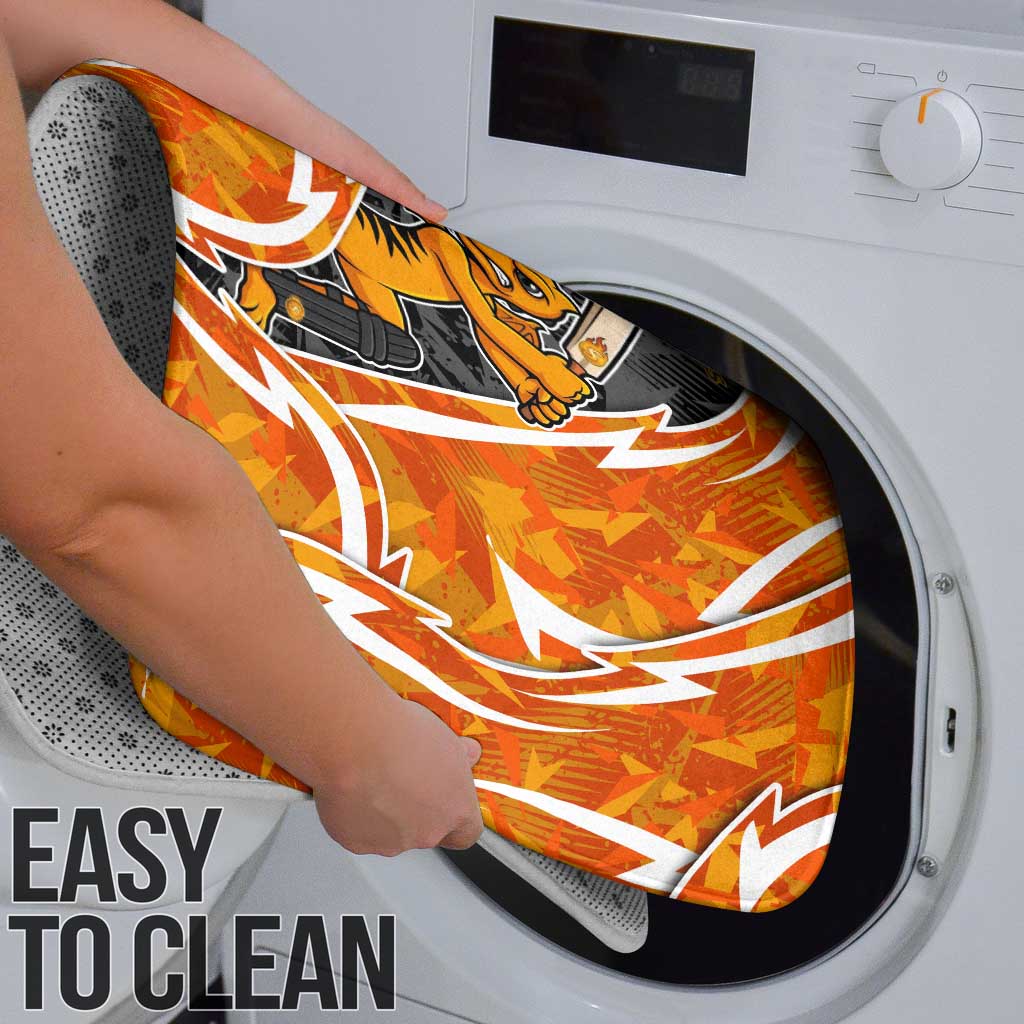 Perth Scorchers Bathroom Set Flaming Lightning Storm Geometric Sports Mascot Art