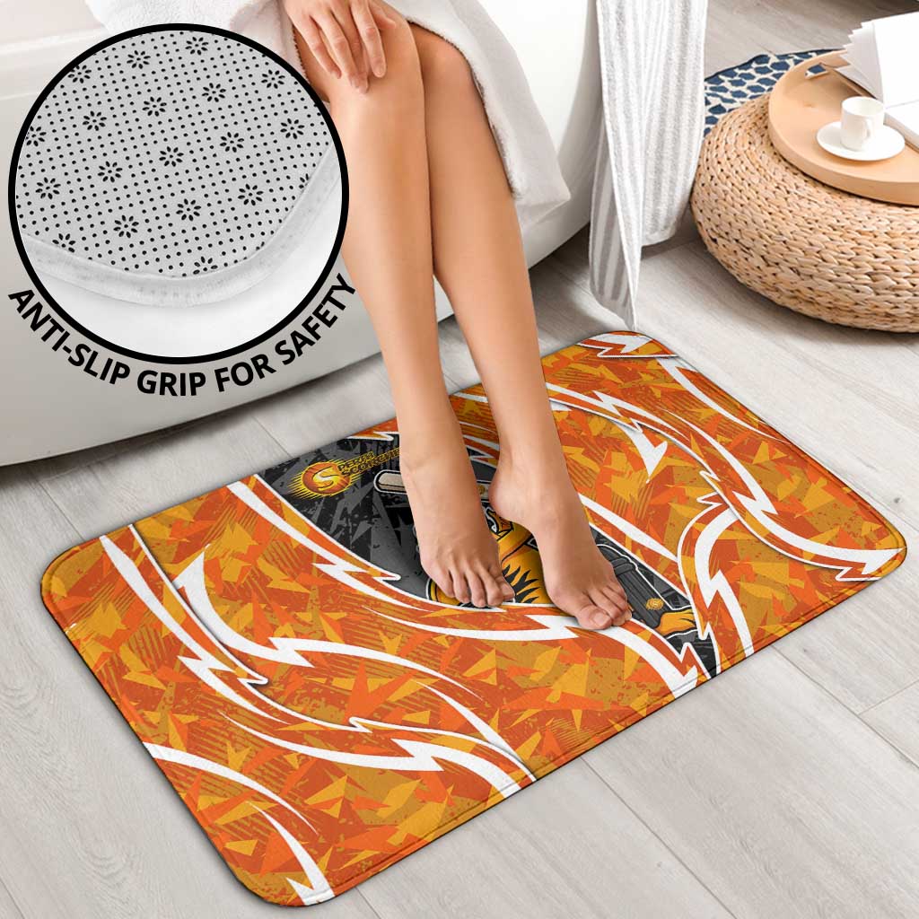 Perth Scorchers Bathroom Set Flaming Lightning Storm Geometric Sports Mascot Art