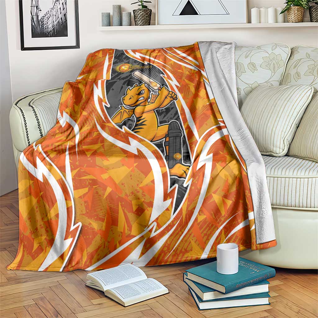 Perth Scorchers Blanket Flaming Lightning Storm Geometric Sports Mascot Art