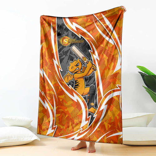 Perth Scorchers Blanket Flaming Lightning Storm Geometric Sports Mascot Art