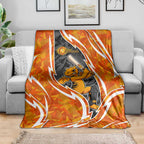 Perth Scorchers Blanket Flaming Lightning Storm Geometric Sports Mascot Art