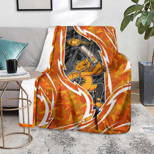 Perth Scorchers Blanket Flaming Lightning Storm Geometric Sports Mascot Art
