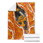 Perth Scorchers Blanket Flaming Lightning Storm Geometric Sports Mascot Art
