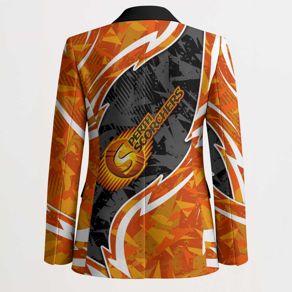 Perth Scorchers Blazer Flaming Lightning Storm Geometric Sports Mascot Art