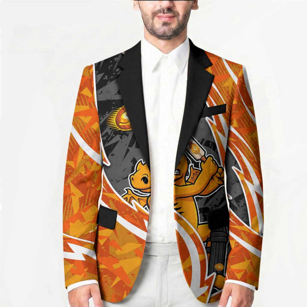 Perth Scorchers Blazer Flaming Lightning Storm Geometric Sports Mascot Art