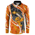Perth Scorchers Button Sweatshirt Flaming Lightning Storm Geometric Sports Mascot Art