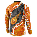 Perth Scorchers Button Sweatshirt Flaming Lightning Storm Geometric Sports Mascot Art