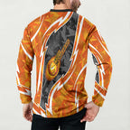 Perth Scorchers Button Sweatshirt Flaming Lightning Storm Geometric Sports Mascot Art