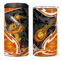Perth Scorchers 4 in 1 Can Cooler Tumbler Flaming Lightning Storm Geometric Sports Mascot Art
