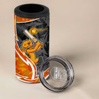 Perth Scorchers 4 in 1 Can Cooler Tumbler Flaming Lightning Storm Geometric Sports Mascot Art
