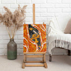 Perth Scorchers Canvas Wall Art Flaming Lightning Storm Geometric Sports Mascot Art