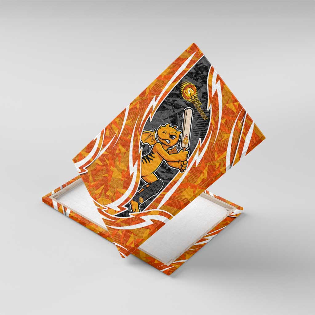Perth Scorchers Canvas Wall Art Flaming Lightning Storm Geometric Sports Mascot Art