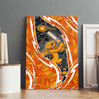 Perth Scorchers Canvas Wall Art Flaming Lightning Storm Geometric Sports Mascot Art