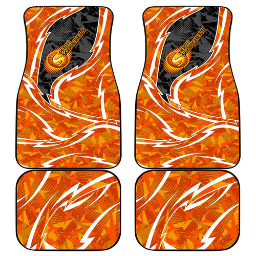 Perth Scorchers Car Mats Flaming Lightning Storm Geometric Sports Mascot Art
