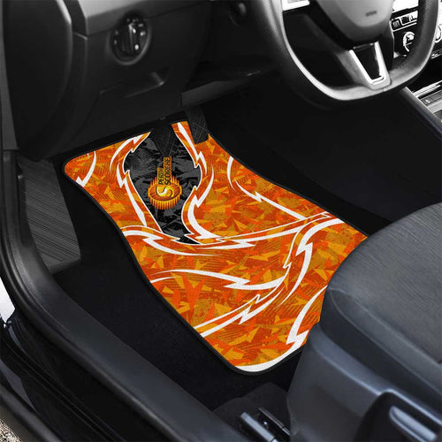 Perth Scorchers Car Mats Flaming Lightning Storm Geometric Sports Mascot Art