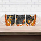 Perth Scorchers Ceramic Mug Flaming Lightning Storm Geometric Sports Mascot Art