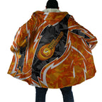 Perth Scorchers Cloak Flaming Lightning Storm Geometric Sports Mascot Art