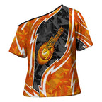 Perth Scorchers Cross Shoulder Shirt Flaming Lightning Storm Geometric Sports Mascot Art