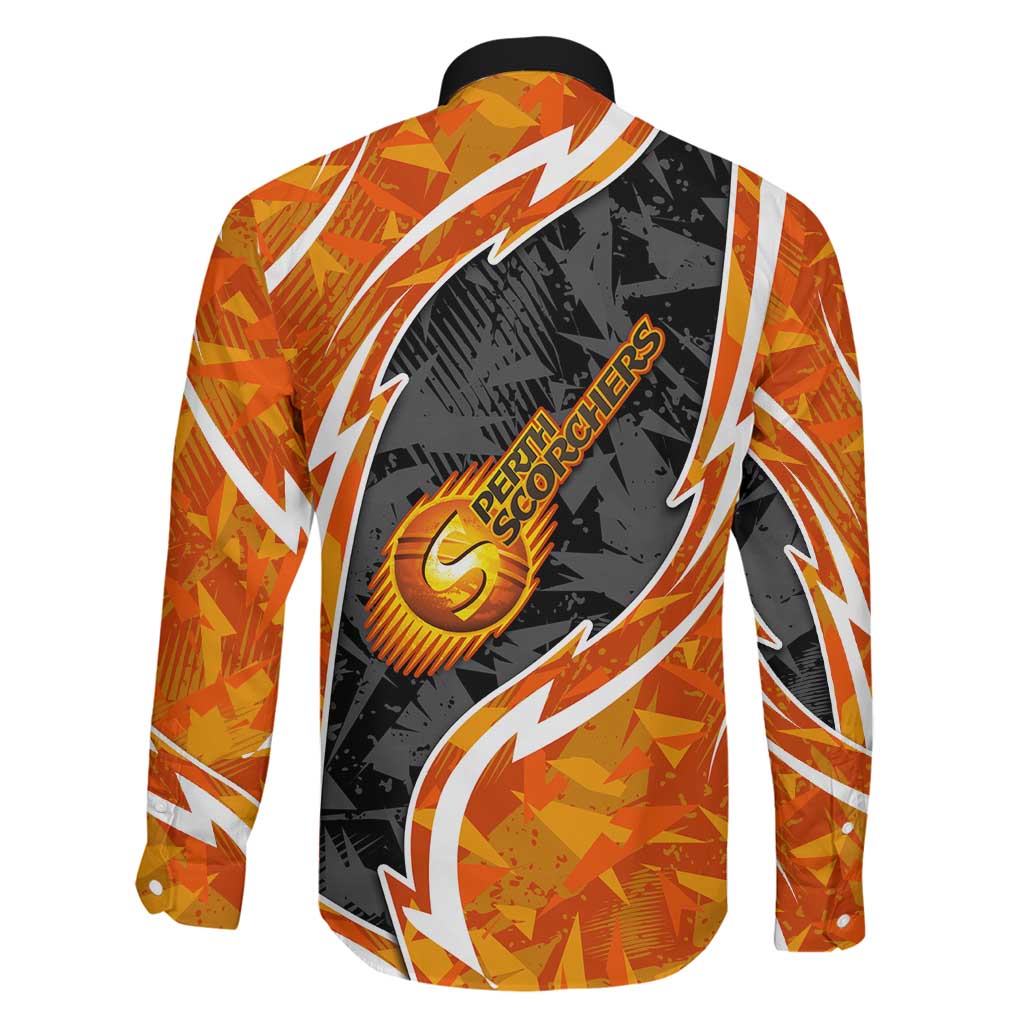 Perth Scorchers Family Matching Mermaid Dress and Hawaiian Shirt Flaming Lightning Storm Geometric Sports Mascot Art