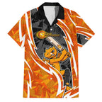 Perth Scorchers Family Matching Puletasi and Hawaiian Shirt Flaming Lightning Storm Geometric Sports Mascot Art