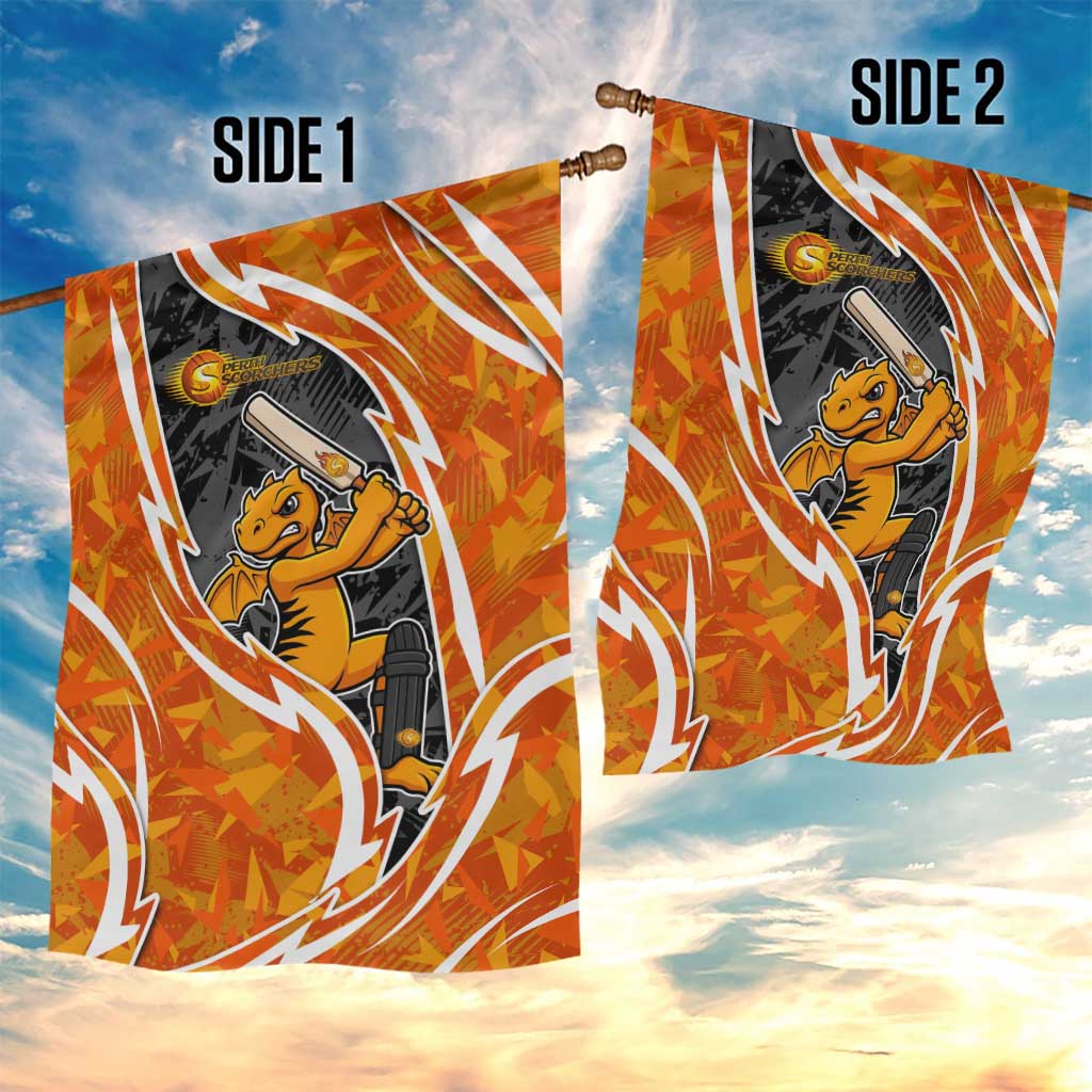 Perth Scorchers Garden Flag Flaming Lightning Storm Geometric Sports Mascot Art