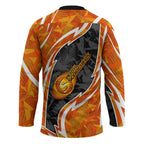 Perth Scorchers Hockey Jersey Flaming Lightning Storm Geometric Sports Mascot Art