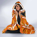 Perth Scorchers Hooded Blanket Flaming Lightning Storm Geometric Sports Mascot Art