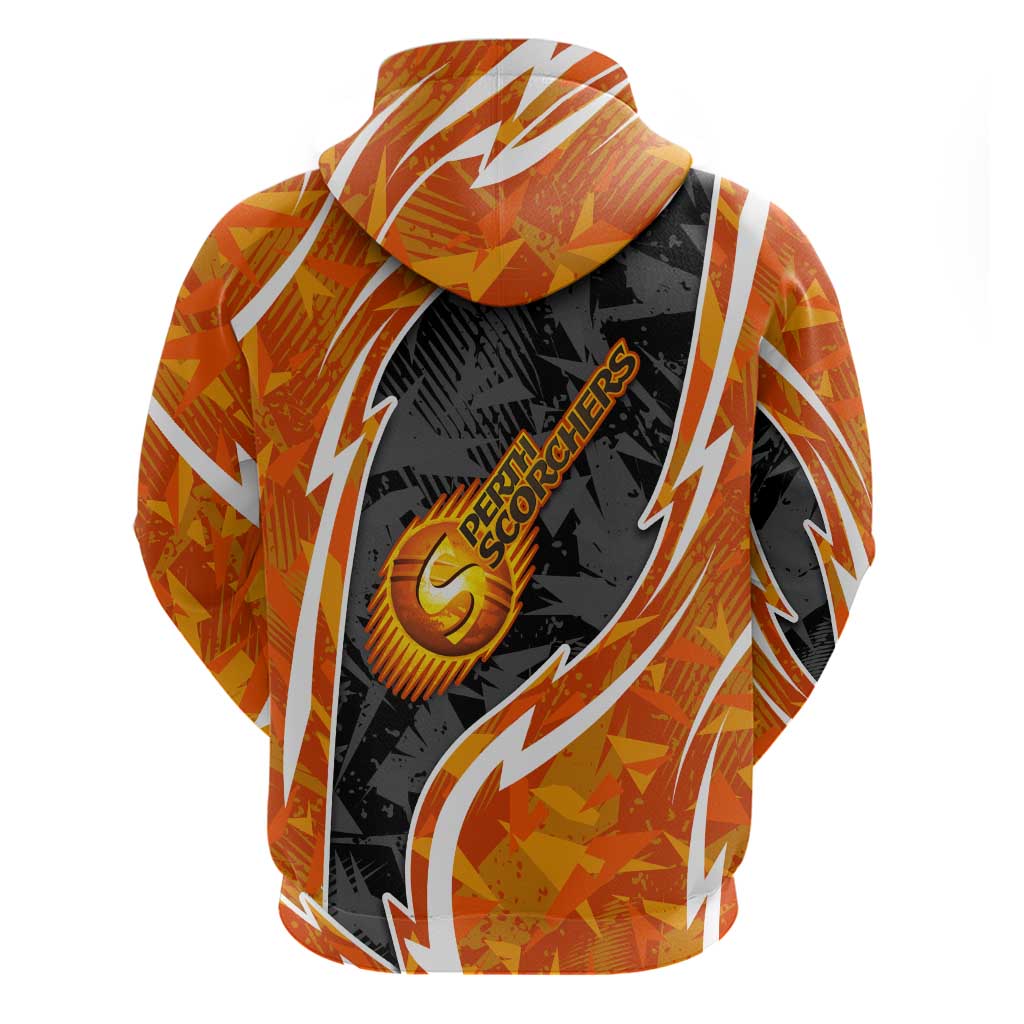 Perth Scorchers Hoodie Flaming Lightning Storm Geometric Sports Mascot Art