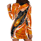 Perth Scorchers Hoodie Dress Flaming Lightning Storm Geometric Sports Mascot Art