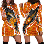 Perth Scorchers Hoodie Dress Flaming Lightning Storm Geometric Sports Mascot Art