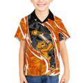 Perth Scorchers Kid Hawaiian Shirt Flaming Lightning Storm Geometric Sports Mascot Art