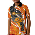 Perth Scorchers Kid Polo Shirt Flaming Lightning Storm Geometric Sports Mascot Art