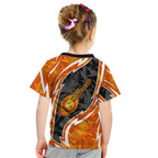 Perth Scorchers Kid T Shirt Flaming Lightning Storm Geometric Sports Mascot Art